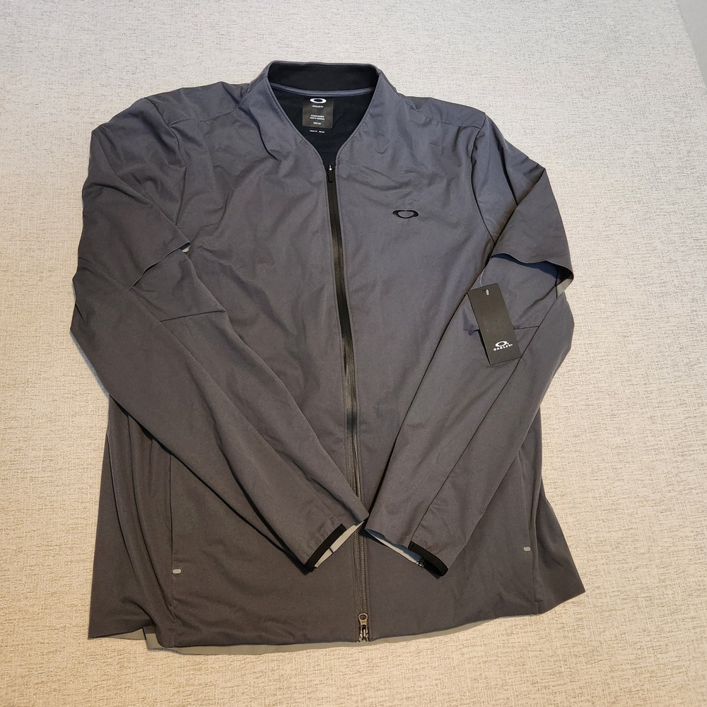 Oakley Albatross Rain FZ Jacket Mens XXL Forged Iron Grey Full Zip Windbreaker